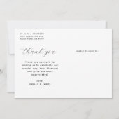 Elegante minimalistische 3 foto's Bedankt bruiloft (Achterkant)