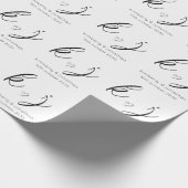 Elegante minimalistische aangepaste bruiloft monog cadeaupapier (Hoek)