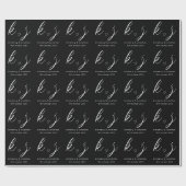 Elegante minimalistische aangepaste bruiloft monog cadeaupapier (Vlak)