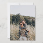 Elegante minimalistische aangepaste foto Bewaar de Save The Date (Achterkant)