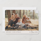 Elegante minimalistische aangepaste kerst eenvoudi feestdagenkaart (Voorkant)