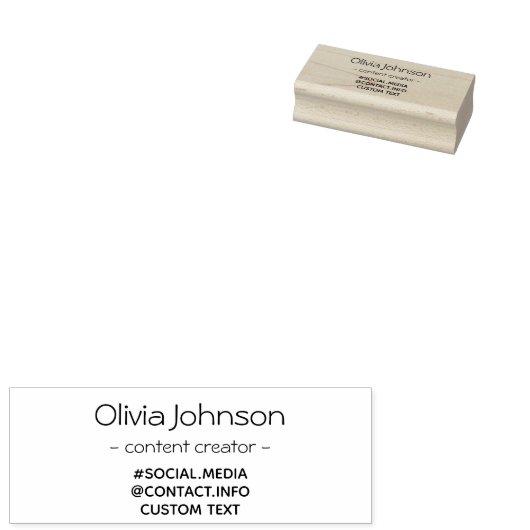 Elegante minimalistische aangepaste professionele  rubberstempel (Gestempeld)