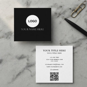 Elegante Minimalistische Aangepaste Professionele Vierkante Visitekaartje