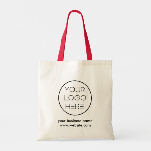 Elegante minimalistische aangepaste zakelijke Logo Tote Bag (Achterkant)