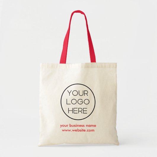 Elegante minimalistische aangepaste zakelijke Logo Tote Bag (Voorkant)