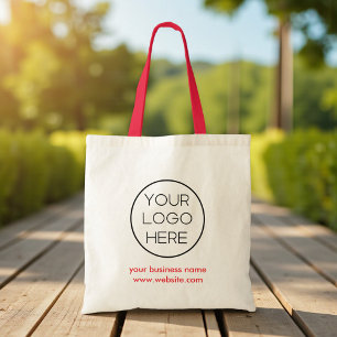 Elegante minimalistische aangepaste zakelijke Logo Tote Bag