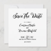 Elegante minimalistische aanpasbare foto met achte save the date (Voorkant)