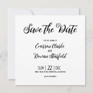 Elegante minimalistische aanpasbare foto met achte save the date