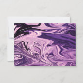 Elegante Minimalistische Abstracte Schildering Bla RSVP Kaartje (Achterkant)