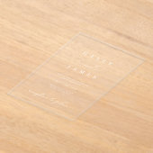 Elegante Minimalistische Acryl Trouw Uitnodiging (Laagn)