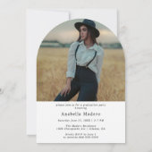 Elegante minimalistische afstudeerfeest kaart (Achterkant)