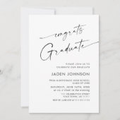 Elegante minimalistische afstudeerfeest QR-code Kaart (Voorkant)