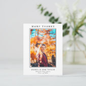 Elegante Minimalistische Afstudeerfoto Bedankt  Briefkaart (Staand voorkant)