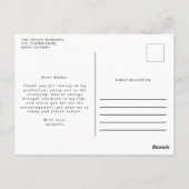 Elegante Minimalistische Afstudeerfoto Bedankt  Briefkaart (Achterkant)
