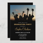 Elegante minimalistische Afstuderen uitnodiging (Voorkant / Achterkant)