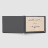 Elegante minimalistische amandelgrijze bruiloft gastenboek (Volledig)