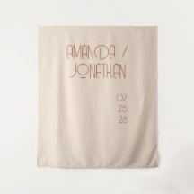 Elegante minimalistische amandelkleur bruiloft ach