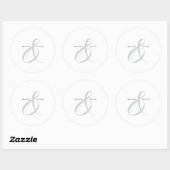 Elegante minimalistische Ampersand ronde Stickers (Vel)
