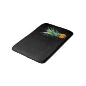 elegante minimalistische anananas | zwarte achterg badmat (Gekanteld)