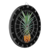 elegante minimalistische anananas | Zwarte achterg Dartbord (Voorkant Links)