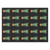 elegante minimalistische anananas | zwarte achterg tafelkleed (Voorkant (Horizontaal))