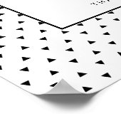 Elegante minimalistische B & W 40e verjaardagsfees Poster (Hoek)