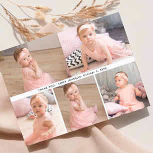 Elegante Minimalistische Baby Shower Foto Briefkaart