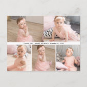 Elegante minimalistische babyshower foto briefkaart (Voorkant)