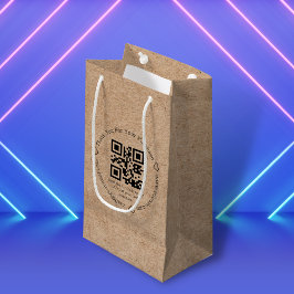 elegante minimalistische bedankt zakelijke qr code klein cadeauzakje