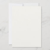 Elegante minimalistische beige bruiloft kaart (Achterkant)
