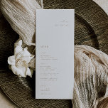 Elegante minimalistische beige bruiloft plaats kaa menu<br><div class="desc">Elegante minimalistische,  bruiloft gast plaats kaart en menu. Eigenschappen,  moderne beige typografie en passende stevige kleurensteun.</div>