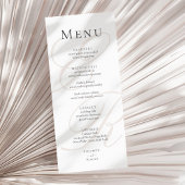 Elegante minimalistische Beige Monogram Wedding Me Menu