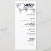 Elegante minimalistische bestemming Navy Blue Wedd Menu (Voorkant)