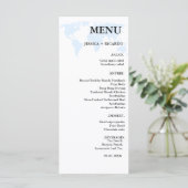 Elegante minimalistische bestemmingDusty Blue Wedd Menu (Staand voorkant)