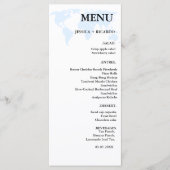 Elegante minimalistische bestemmingDusty Blue Wedd Menu (Voorkant)