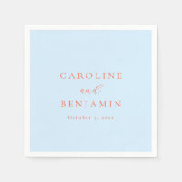 Elegante Minimalistische Blau Oranje Kalligrafie B