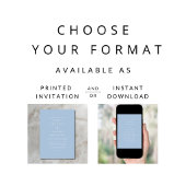 Elegante Minimalistische Blauwe Bruiloft Kaart