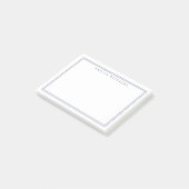 Elegante Minimalistische Blauwe Dubbele Rand Post-it® Notes (Schuin)