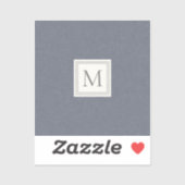 Elegante minimalistische blauwgrijze namaak linnen sticker (Vel)