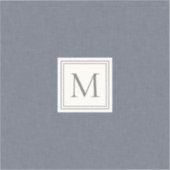 Elegante minimalistische blauwgrijze namaak linnen sticker (Voorkant)