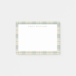 Elegante Minimalistische Blauwgroene Ruit Post-it® Notes