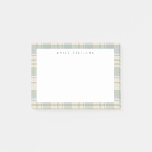 Elegante Minimalistische Blauwgroene Ruit Post-it® Notes (Voorkant)