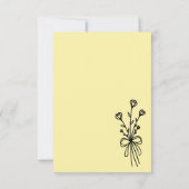 Elegante Minimalistische Bleekgele Kaart (Achterkant)