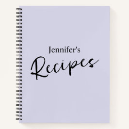 Elegante minimalistische Bleke Paarse receptuur Notitieboek