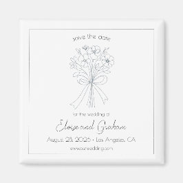 Elegante minimalistische bloem en boog sparen de d magneet