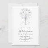 Elegante minimalistische bloem en boog Vrijgezelle Kaart (Voorkant)