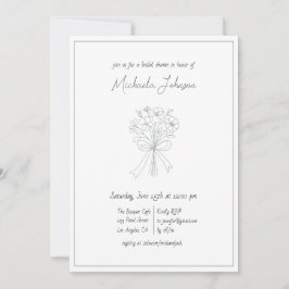 Elegante minimalistische bloem en boog Vrijgezelle Kaart