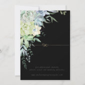 Elegante Minimalistische Bloem Goud Save The Date (Achterkant)
