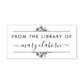 Elegante minimalistische bloemen uit de bibliothee rubberstempel (Afrduk)