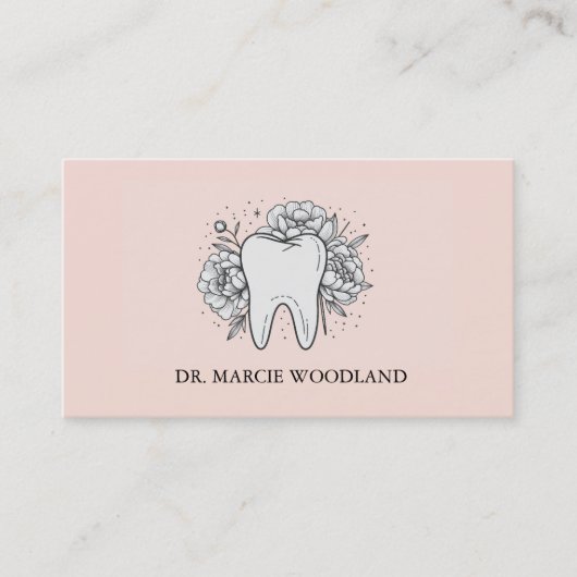 Elegante minimalistische bloemenkaart afsprakenkaartje (Voorkant)